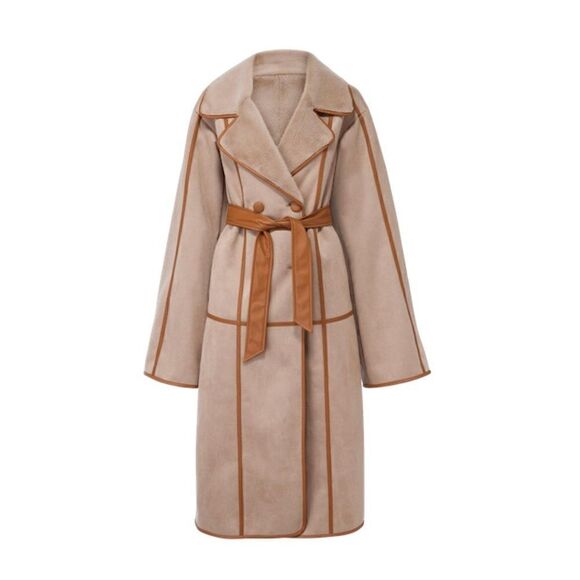 MAREI 1998
Sweet Pea Sand Reversible Bonded Faux Suede & Faux Fur Coat - Picture 7 of 16